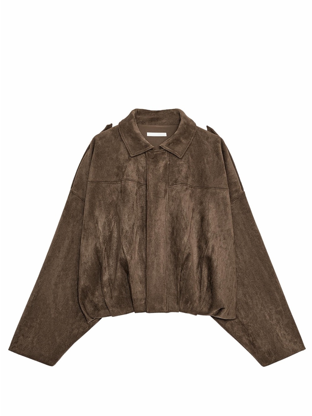 Zara Brown Suede Effect Bomber Jacket NWOT